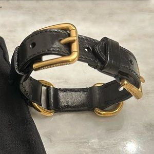 Dolce & Gabbana 2006 Runway Archive Leather Double Buckle Bondage Bracelet